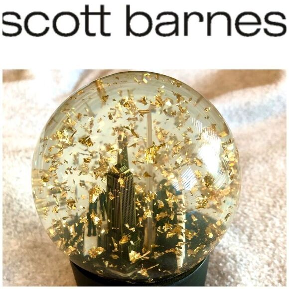 SCOTT BARNES - 🎉HP🎉 NWT - Sparkling “Snow Globe”/Black Presentation Box/Lim. Ed. - Picture 1 of 15